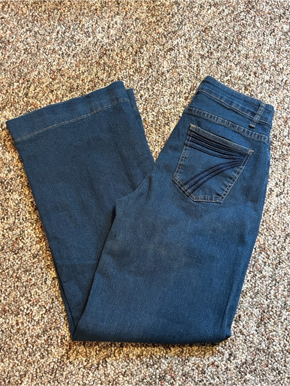 Women's Dark Blue Stretch Bootcut Jeans